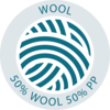 50% Wool 50% PP 50% Wool 50% PP