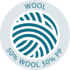 50% Wool 50% PP 50% Wool 50% PP